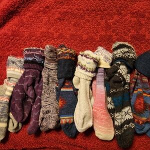 Assorted brands, warm socks 8 pair